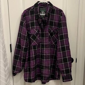 Dixxon Purple and Black Flannel Men's Shirt